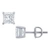 Image 1 : Platinum : Princess Cut Diamond Stud Earrings – 1.75 CT. TW.