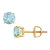 Image 1 : Aquamarine Stud Earrings : 14K Yellow Gold - 2.00 CT TGW