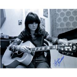 Linda Ronstadt Signed Tuning The Guitar 11X14 Photo