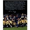 Image 1 : Lou Holtz Running Out Notre Dame Tunnel Signed Vertical 16X20 Story Photo