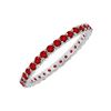Image 1 : Ruby Eternity Bangle : 14K White Gold - 10.00 CT TGW