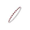 Image 1 : Ruby and Diamond Eternity Bangle : 14K White Gold - 3.00 CT TGW