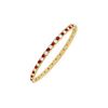 Image 1 : Ruby and Diamond Eternity Bangle : 14K Yellow Gold - 3.00 CT TGW