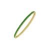 Image 1 : Emerald Eternity Bangle : 14K Yellow Gold - 3.00 CT TGW