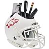 Image 1 : Arkansas Razorbacks (White) NCAA Football Schutt Mini Helmet Desk Caddy