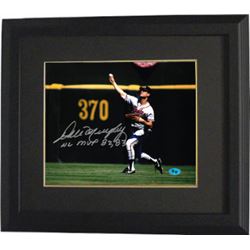 Dale Murphy Signed Atlanta Braves 8X10 Photo Custom Framed NL MVP 82, 83 (White Jersey Throwing)