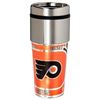 Image 1 : Philadelphia Flyers 16 Ounce Travel Tumbler With Metallic Graphics