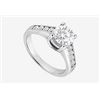 Image 1 : Engagement ring in 14K White Gold with TGW 1.40 carat Cubic Zirconia