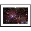 Image 1 : The Cone Nebula and Christmas Tree Cluster framed black metal white matte