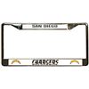 Image 1 : San Diego Chargers Chrome License Plate Frame