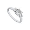 Image 1 : Three Stone Diamond Engagement Ring : Platinum - 1.00 CT Diamonds