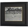 Image 1 : Duke Snider Signed Brooklyn Dodgers B&W Vintage Jumping 16X20 Photo Custom Framed HOF 80- JSA Hologr