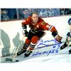 Image 1 : Bobby Hull Signed Chicago Blackhawks Action With Puck 8X10 Photo W/HOF 1983