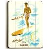 Image 1 : Wood Sign : Matson Lines Surfer