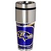 Image 1 : Baltimore Ravens 16 Ounce Travel Tumbler With Metallic Graphics