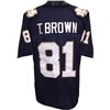 Image 1 : Tim Brown Notre Dame Fighting Irish Unsigned Navy Custom Jersey XL