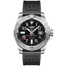 Breitling  Avenger Avenger II GMT Black Rubber Diver Deploymnet  Men Watch