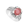 Image 1 : Ruby and Diamond Ring : 14K White Gold - 3.75 CT TGW