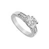 Diamond Engagement Ring : 18K White Gold - 0.75 CT Diamonds