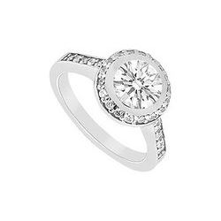Diamond Engagement Ring : 14K White Gold – 1.00 CT Diamonds