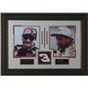 Image 1 : Dale Earnhardt, Sr. Unsigned 20X28 2 Photo Signature Series Leather Framed