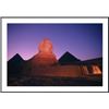Image 1 : The Great Sphinx illuminated by nightly sound and light show framed black metal white matte