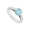 Aquamarine Ring : 14K White Gold - 1.00 CT TGW