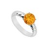 Citrine Ring : 14K White Gold - 1.00 CT TGW