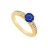 Sapphire and Diamond Ring : 14K Yellow Gold - 1.25 CT TGW