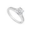 14K White Gold : Diamond Engagement Ring 0.60 CT TDW