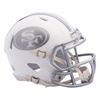 Image 1 : San Francisco 49Ers Helmet - Riddell Replica Mini - Speed Style - Ice Alternate
