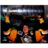 Image 1 : Mario Lemieux Stanley Cup Overhead Horizontal 16X20 Photo (Signed In Silver)