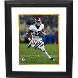Kenyan Drake Signed Alabama Crimson Tide 8X10 Photo Custom Framed #17 (White Jersey)