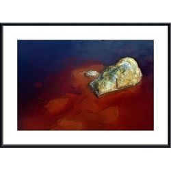 Papandayan acid lake Java Island Indonesia. framed black metal white matte