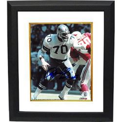 Rayfield Wright Signed Dallas Cowboys 8X10 Photo Custom Framed (Vs Cardinals)