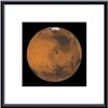 Image 1 : Global Color View of Mars. framed black metal white matte