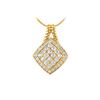 Image 1 : Diamond Square Pendant : 14K Yellow Gold - 1.00 CT Diamonds