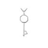 Image 1 : 14K White Gold Key Pendant