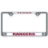 Image 1 : Texas Rangers Chrome License Plate Frame