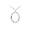 Image 1 : Sterling Silver White Agate and Cubic Zirconia Pendant 15.08 CT TGW
