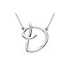 Image 1 : 14K White Gold Letter D Script Pendant