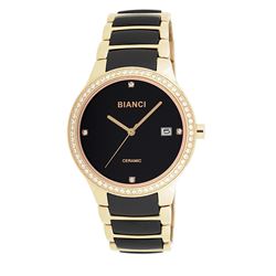 Roberto Bianci Women's Bella Ceramic Watch With Zirconia Studded Bezel-B295BLK