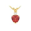 Image 1 : Diamond and Ruby Solitaire Pendant : 14K Yellow Gold - 1.00 CT TGW