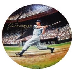 Joe Dimaggio Signed New York Yankees Bradford Exchange "The Streak" Collector's Plate LTD 5699
