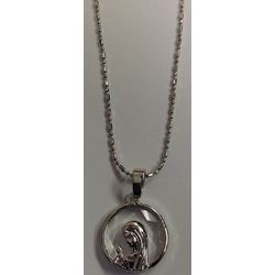 Rhodium plated 18 Necklace with Crystal Pendant in a Gift Box