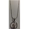 Image 1 : Rhodium plated 18 Necklace with Crystal Pendant in a Gift Box