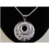 Image 1 : Micropave Pendant with Necklace Rhodium Plated 16 + 2 Extension