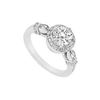 Image 1 : Semi Mount Engagement Ring in 14K White Gold with 0.25 CT Diamonds Not Included Center Diamond