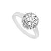 Image 1 : Semi Mount Engagement Ring in 14K White Gold with 0.25 CT Diamonds Not Included Center Diamond