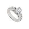 Image 1 : Semi Mount Engagement Ring in 14K White Gold 0.25 Carat Diamonds Not Included Center Diamond
